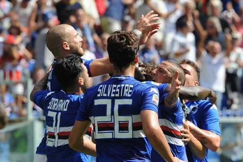 I giocatori della Sampdoria