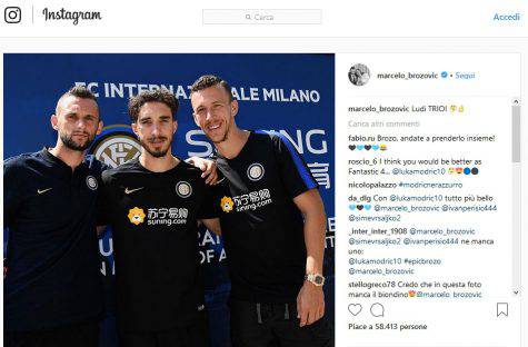 Instagram, Brozovic con Perisic e Vrsaljko: il trio matto dell'Inter