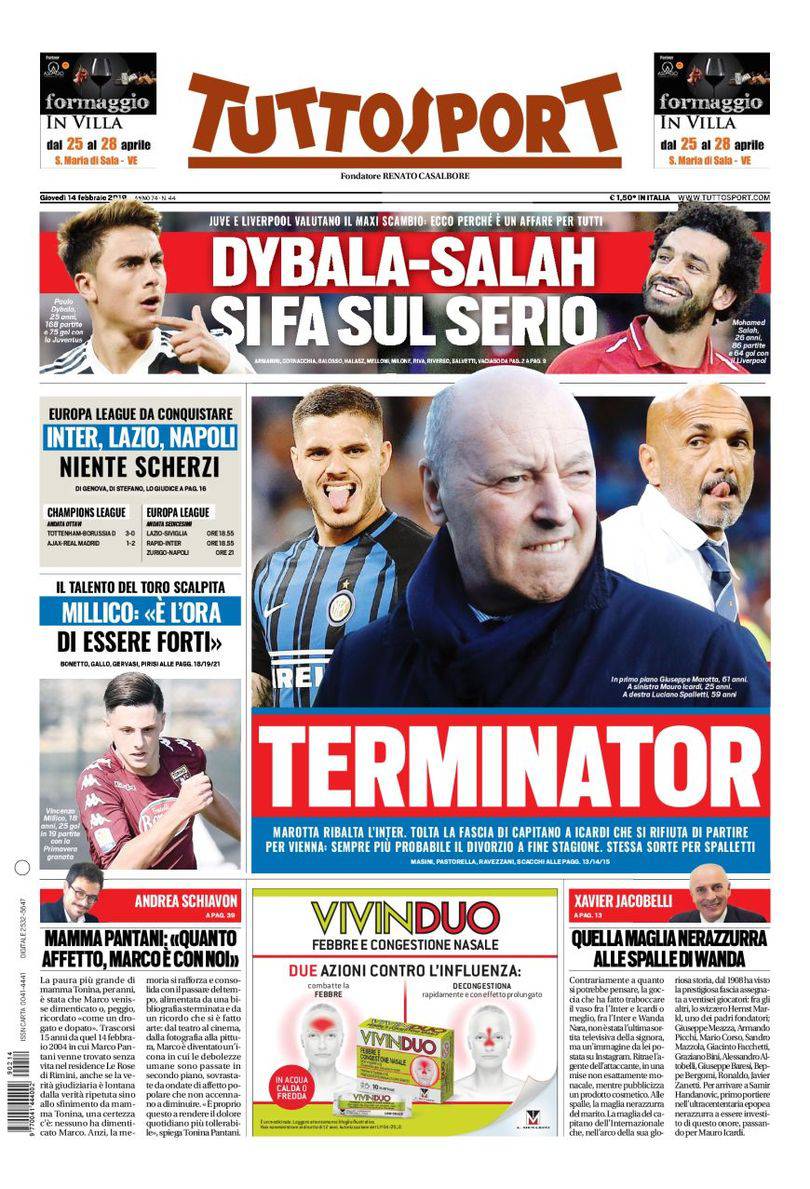 Rassegna Stampa: Tuttosport - Terminator