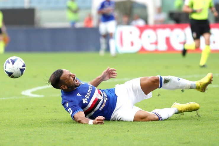 Quagliarella out per infortunio, salta l'Inter