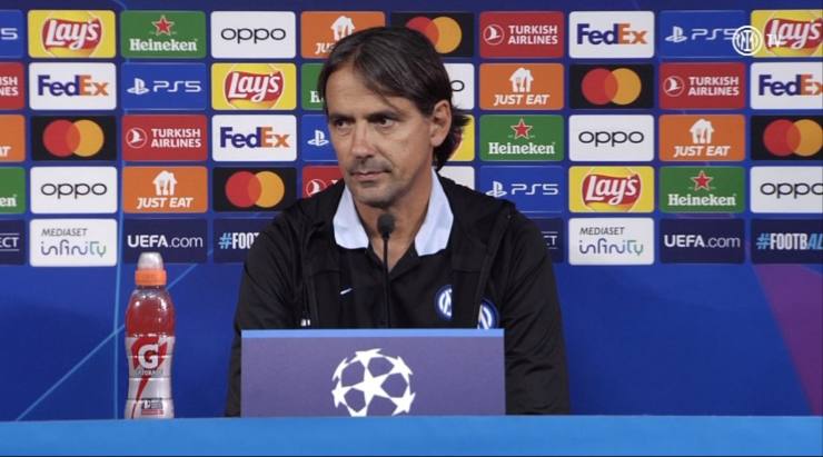 Inzaghi in conferenza stampa prima della partita contro il Benfica