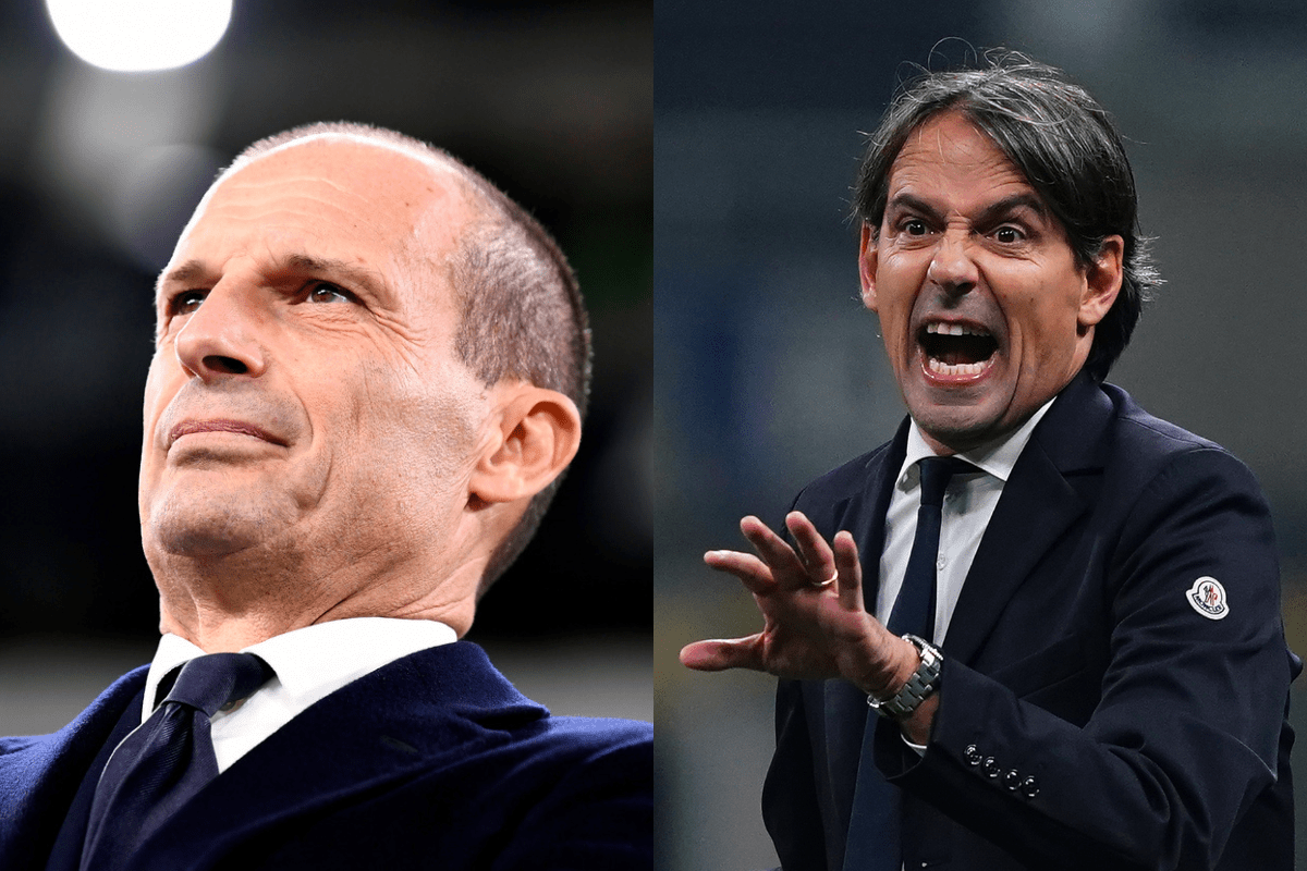 Juve-Inter è anche Allegri vs Inzaghi: 9 vittorie per il livornese, 5 i successi dell'ex Lazio