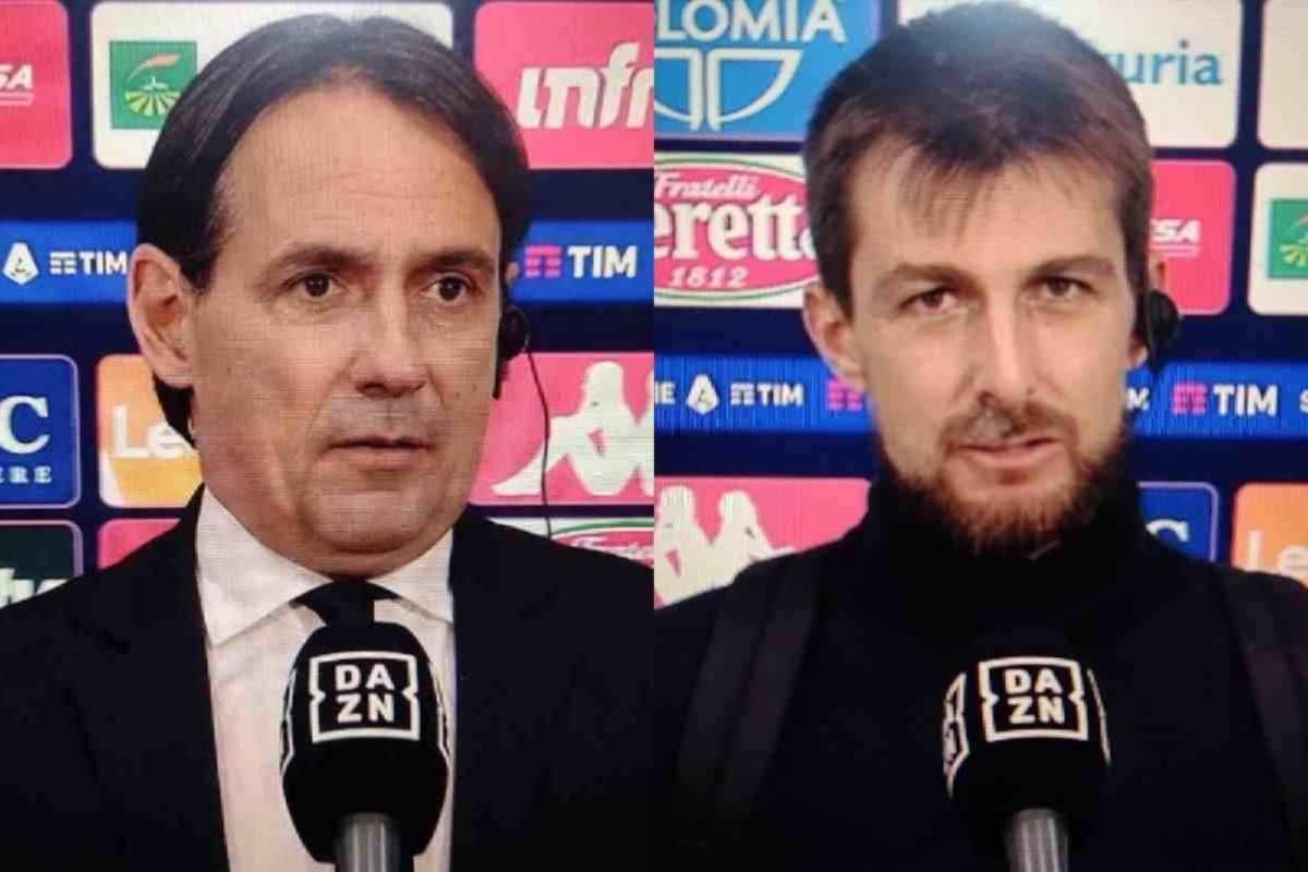 Acerbi e Inzaghi ai microfoni di DAZN dopo Genoa-Inter