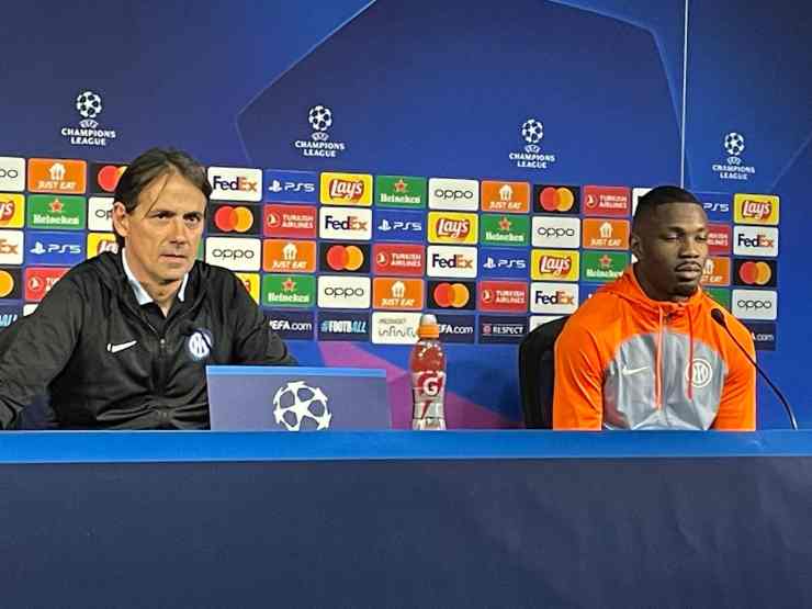 Inzaghi e Thuram in conferenza stampa