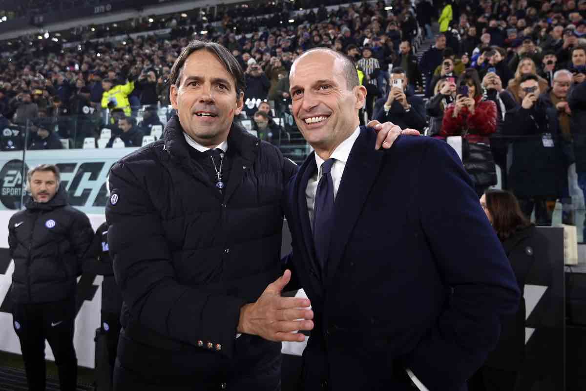 Scontri tra Allegri e Inzaghi alla guida di Juventus e Inter