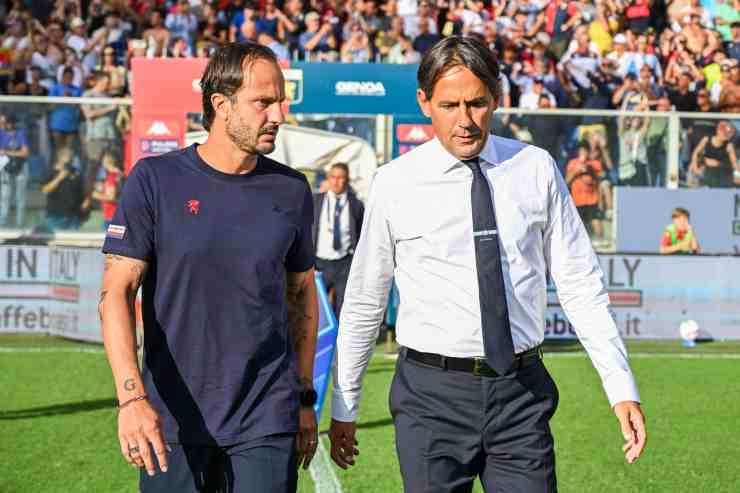 Inzaghi molto nervoso con l'arbitro durante Genoa-Inter