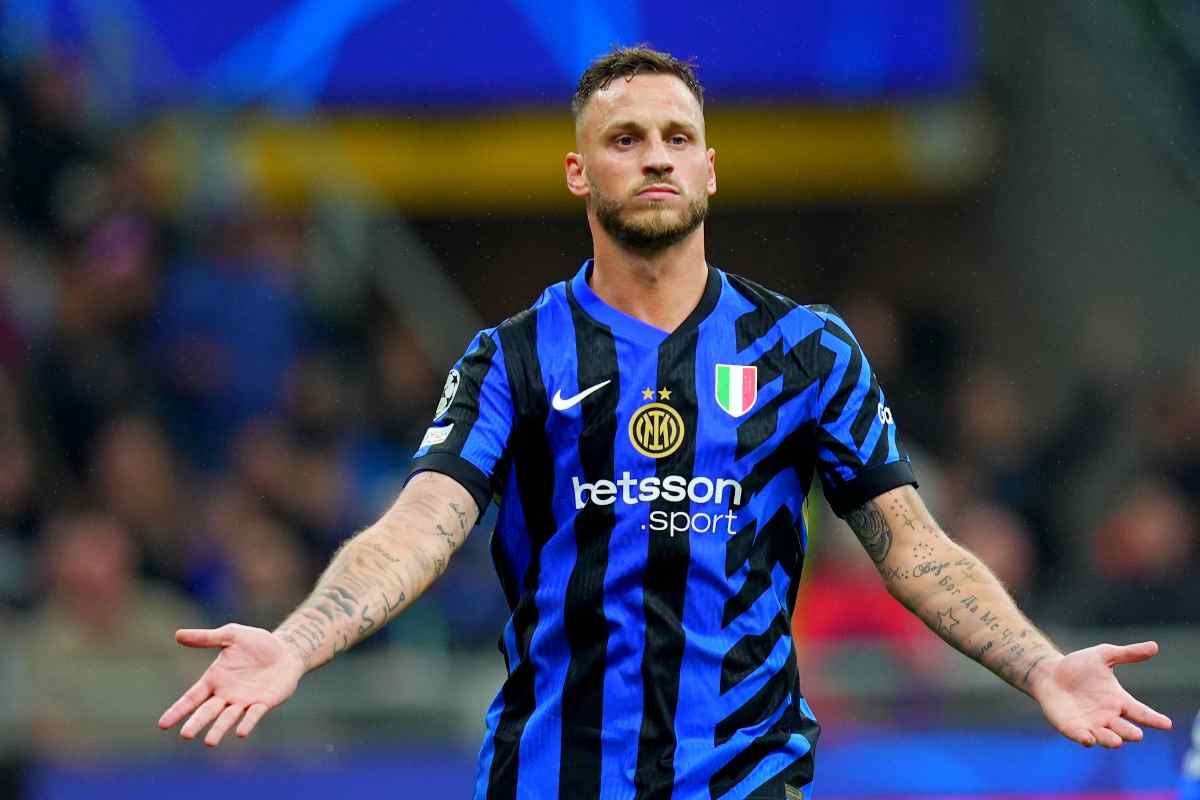 Marko Arnautovic con la maglia dell'Inter