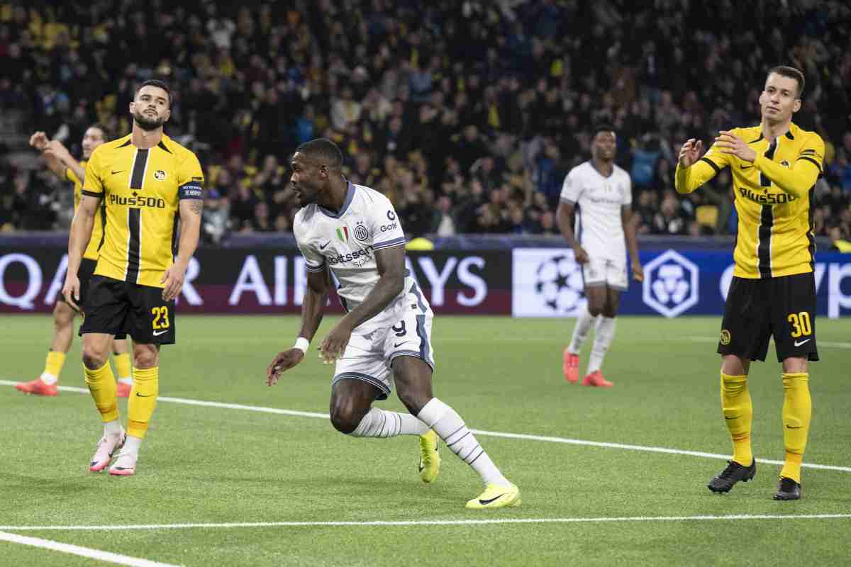 Marcus Thuram esulta dopo il gol allo Young Boys