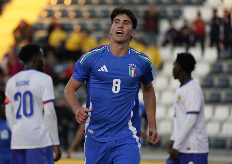 Cesare Casadei con la maglia dell'Under 21