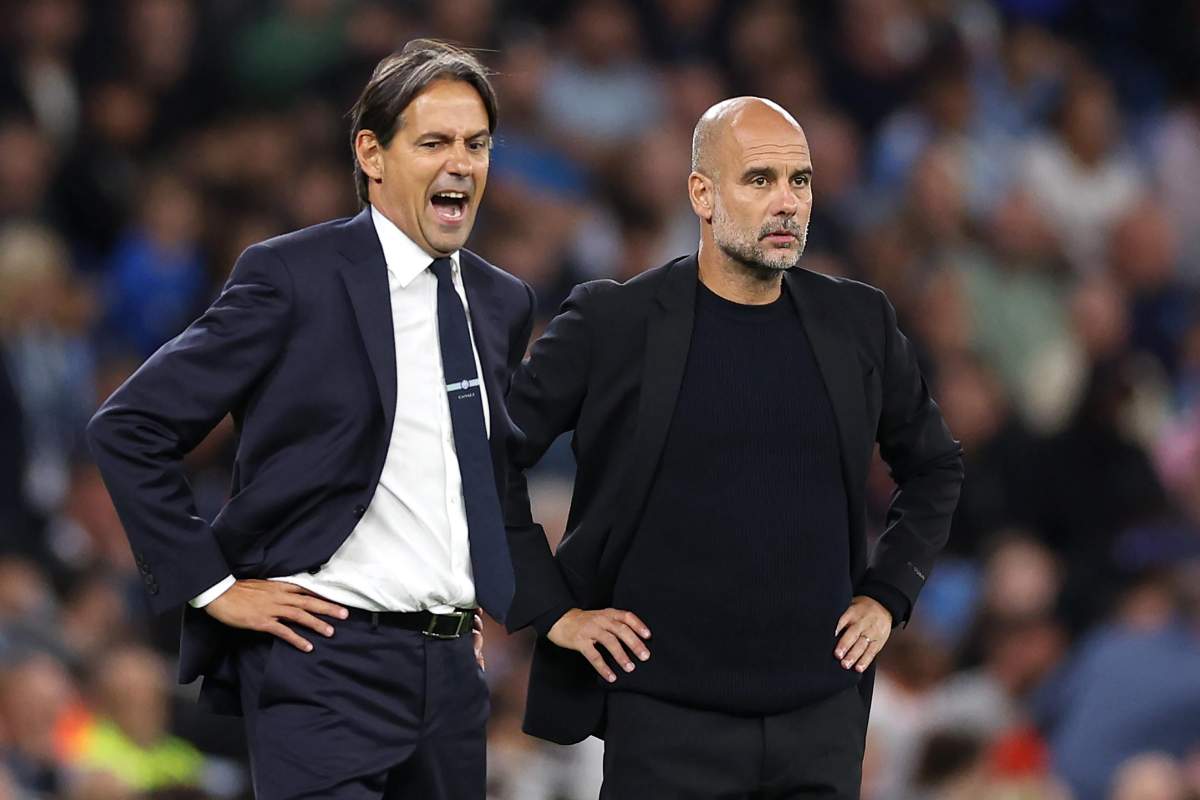 Inzaghi e Guardiola durante l'ultimo scontro City-Inter