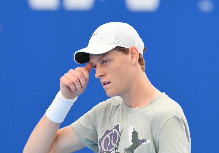 Jannik Sinner in campo