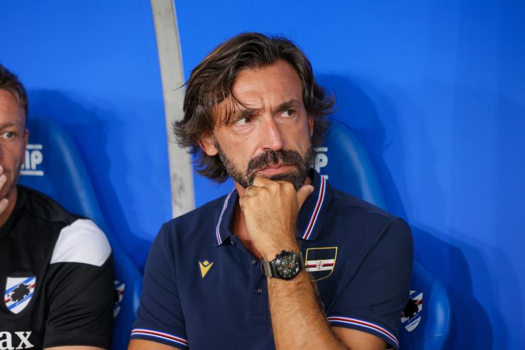 Andrea Pirlo sulla panchina della Sampdoria