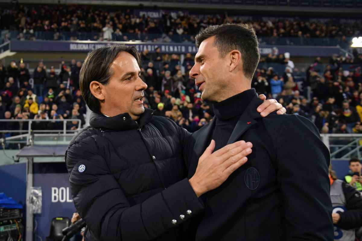 L'abbraccio tra Inzaghi e Motta