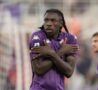 Kean con la maglia della Fiorentina