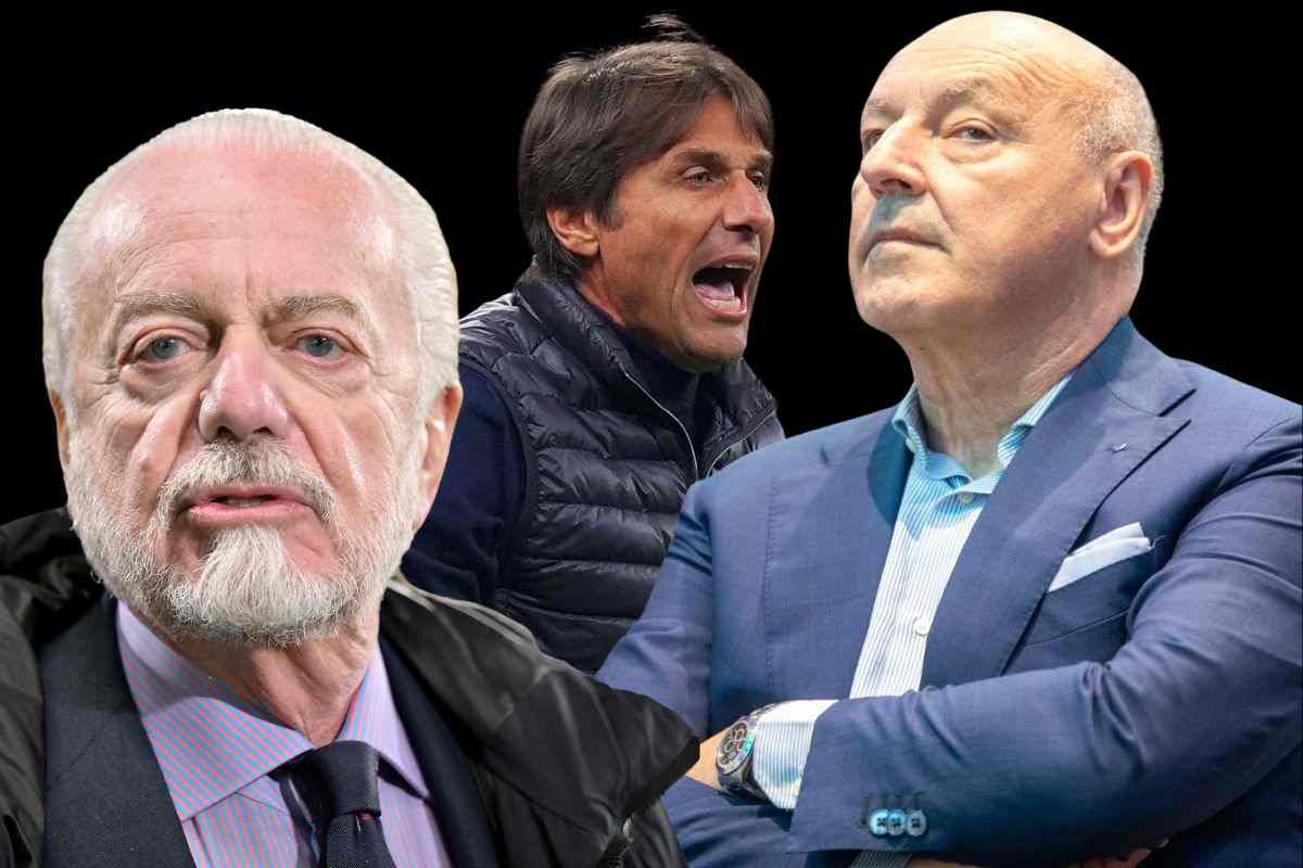 Conte, De Laurentiis e Marotta