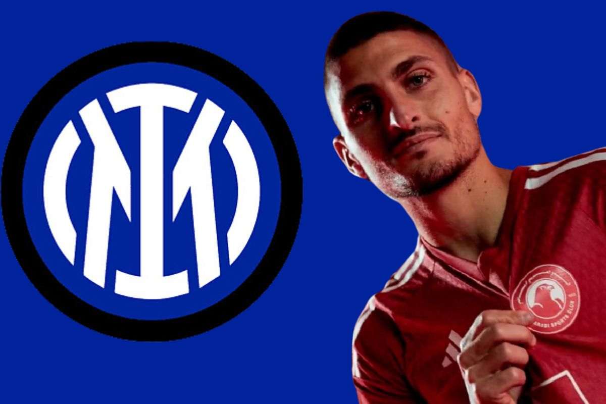 Verratti e logo Inter