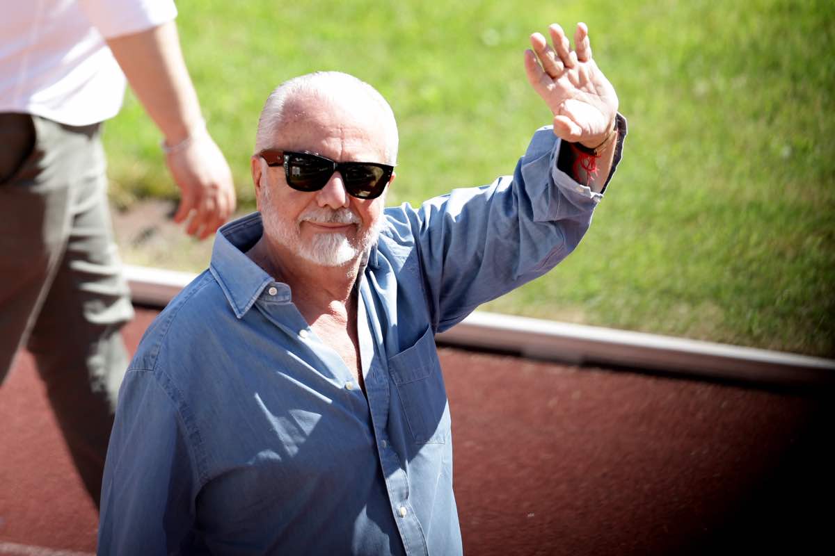 De Laurentiis sorridente, può chiudere con l'Inter