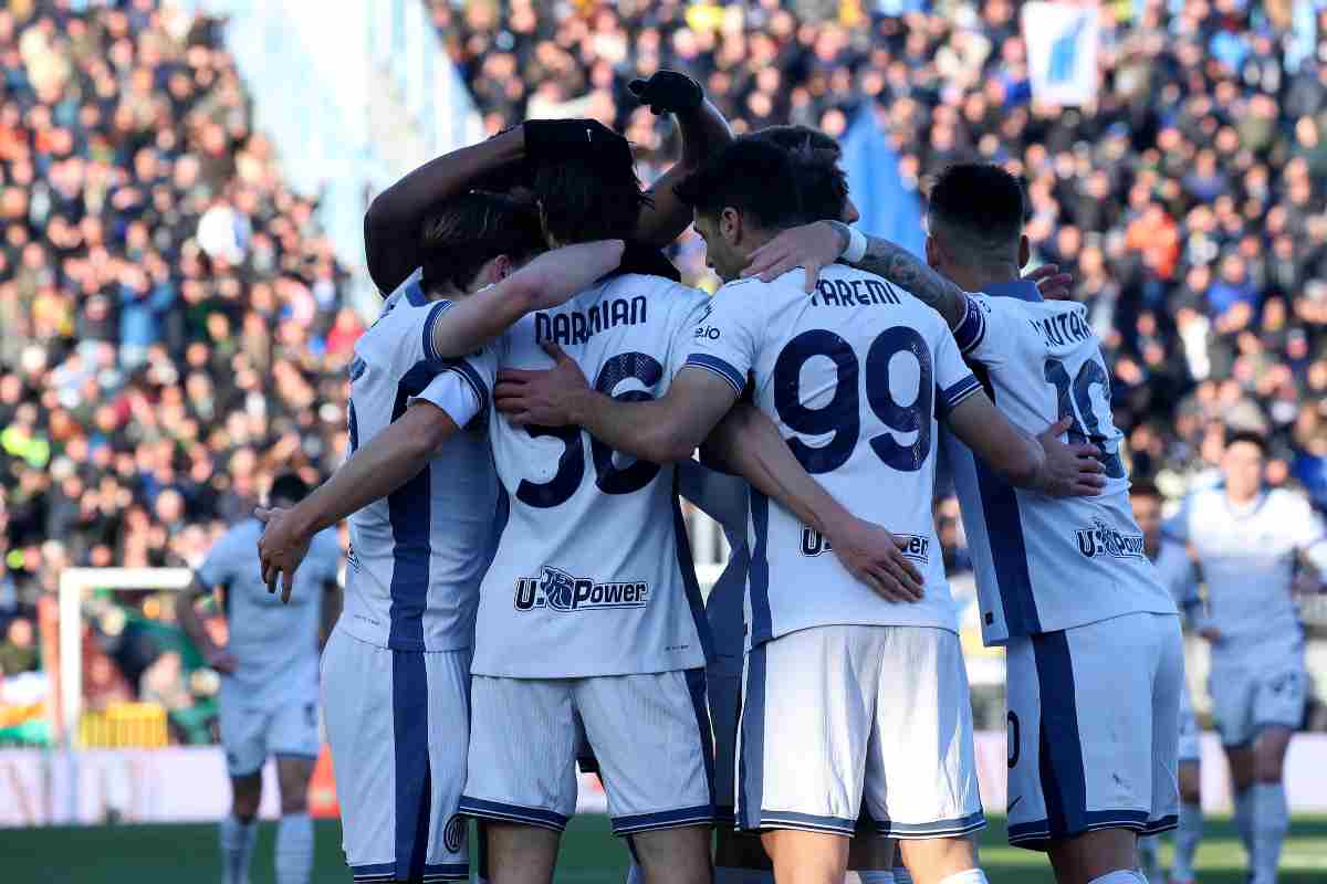 L'Inter esulta dopo un gol