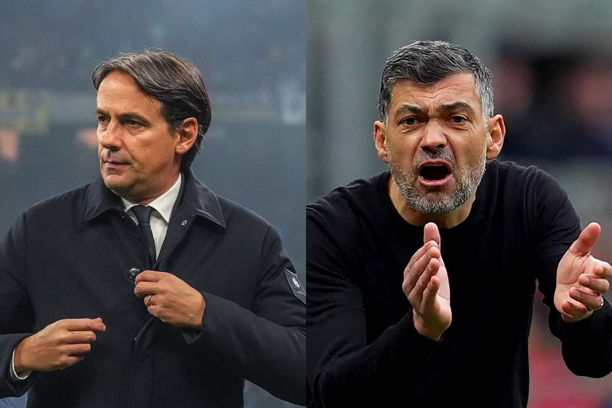 Inzaghi e Conceicao, allenatori di Inter e Milan