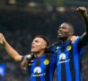 Thuram e Lautaro Martinez esultano dopo il gol