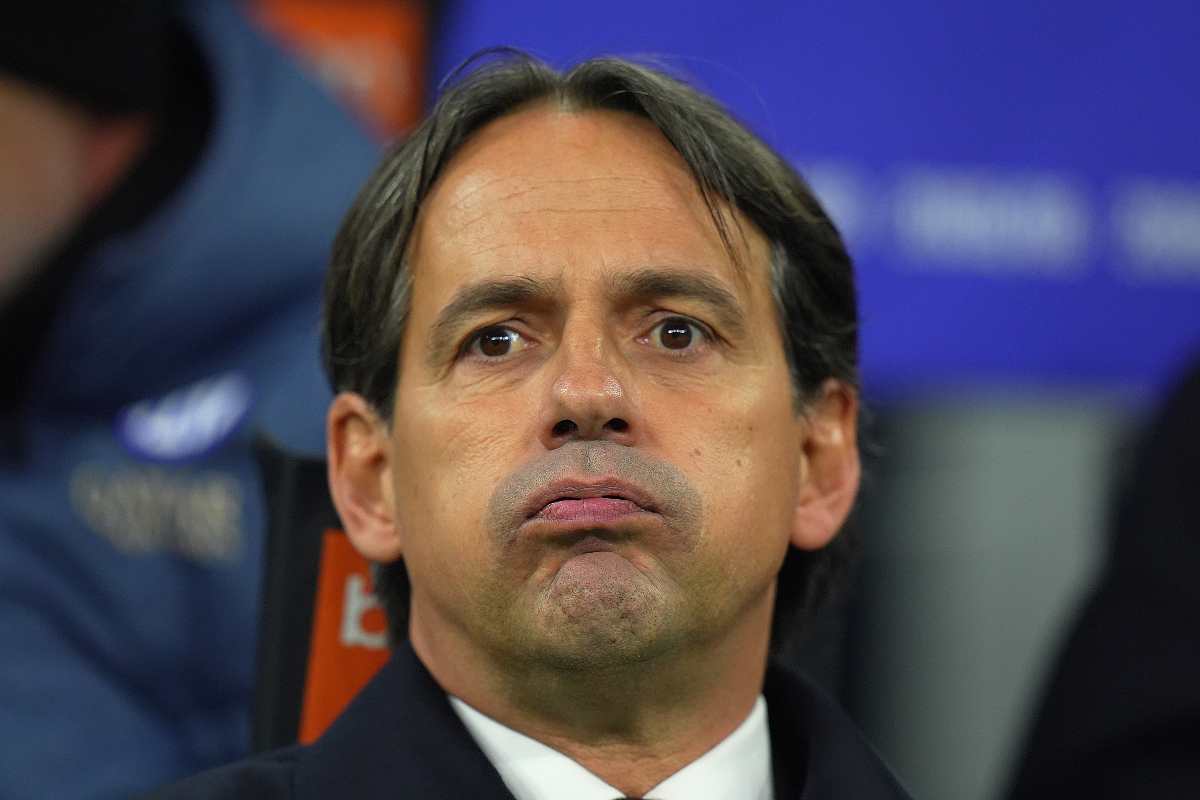 Inzaghi faccia sconsolata primo piano