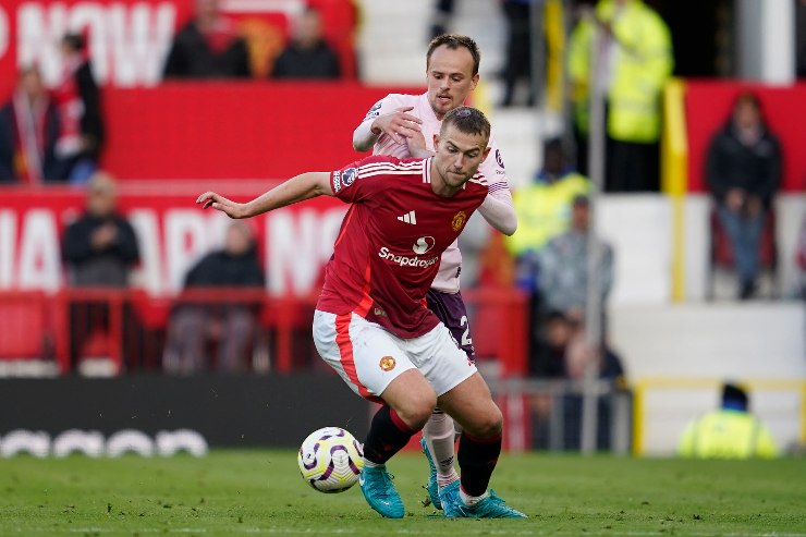 Matthijs de Ligt in azione con il Manchester United