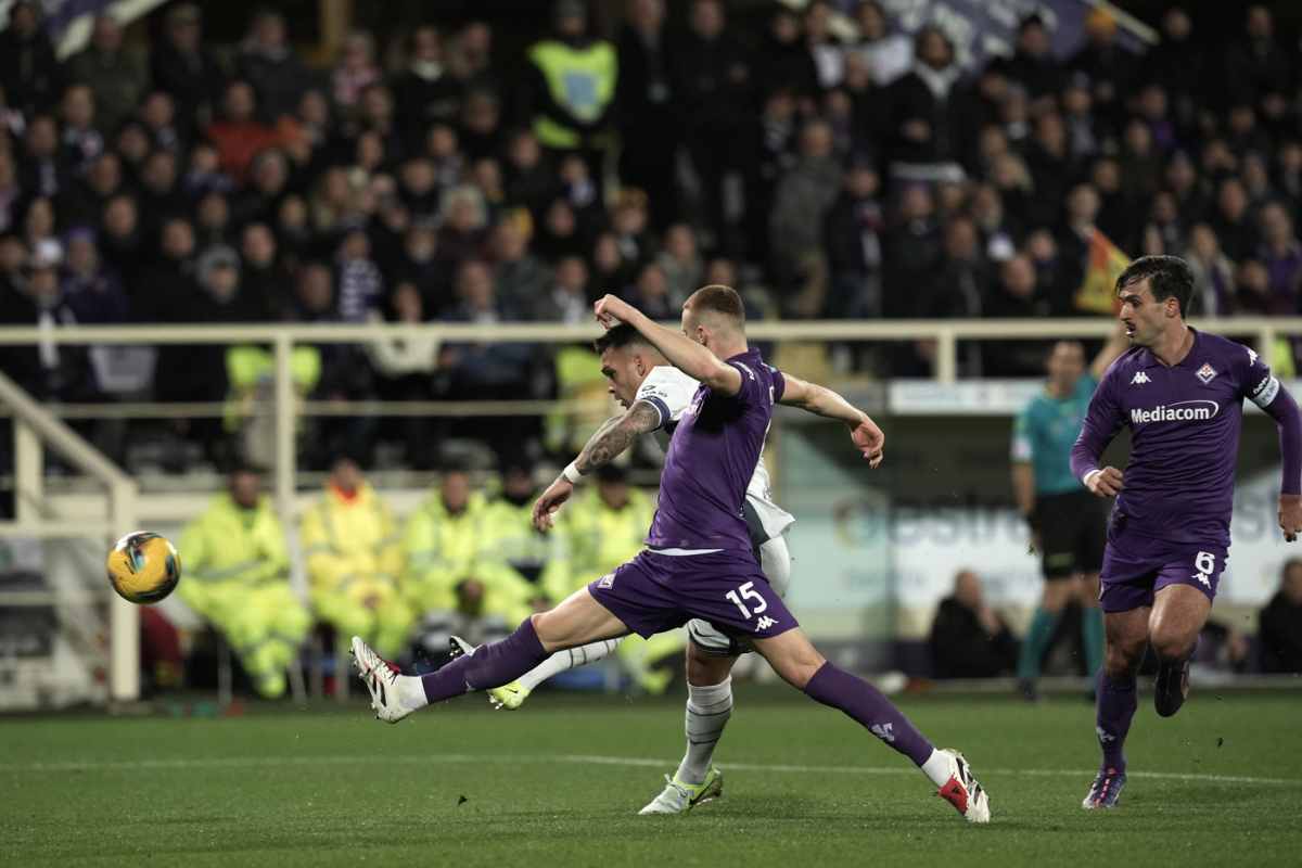 Lautaro Martinez in Fiorentina-Inter