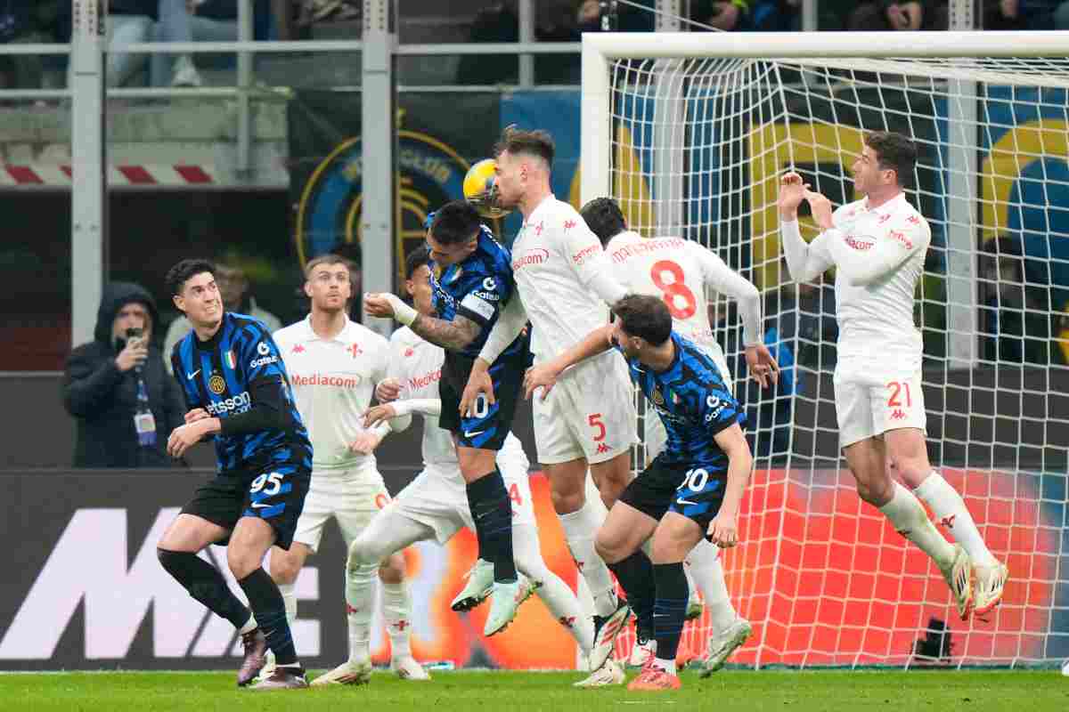 Un momento di Inter-Fiorentina