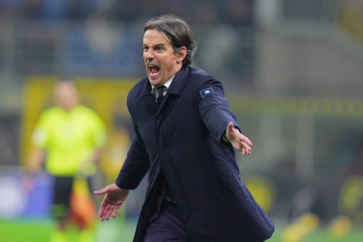 Simone Inzaghi arrabbiato durante un match