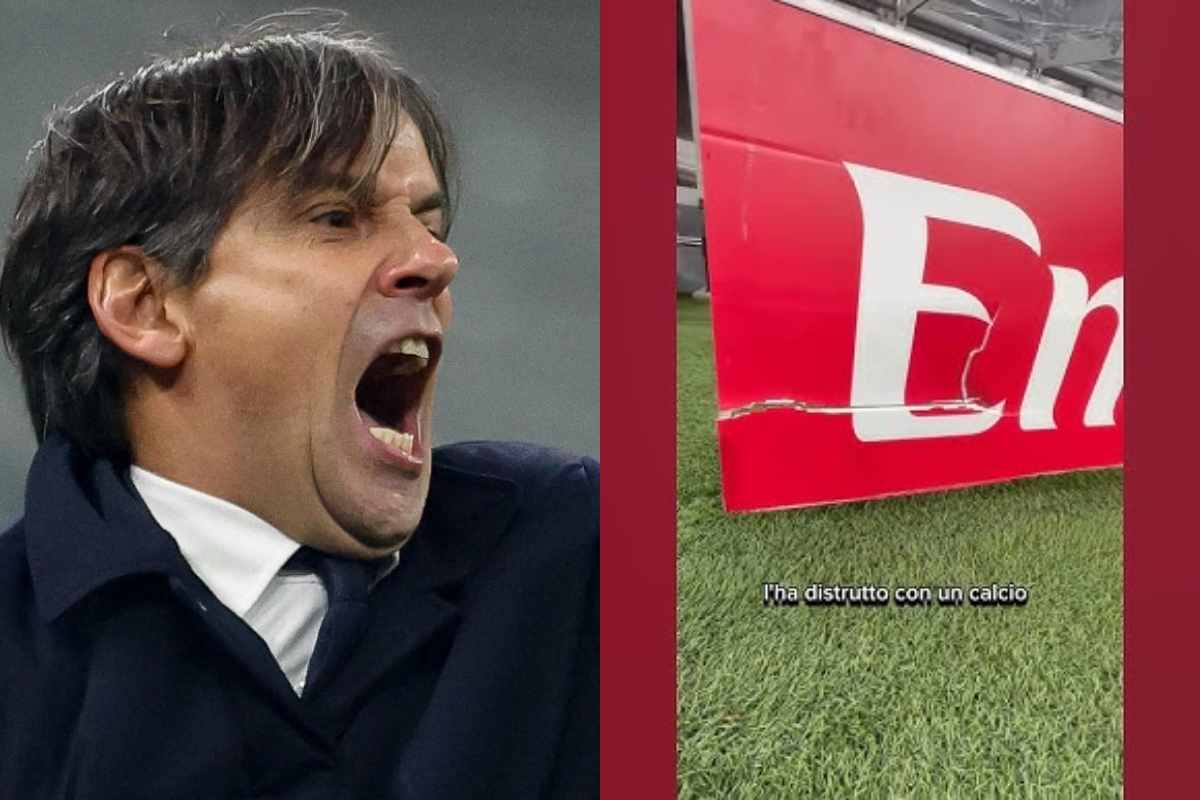 Inzaghi cartellone rotto