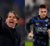 Simone Inzaghi e Lautaro Martinez dell'Inter