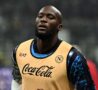 Romelu Lukaku in una fase di riscaldamento