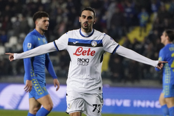 L'esultanza di Davide Zappacosta con la maglia dell'Atalanta