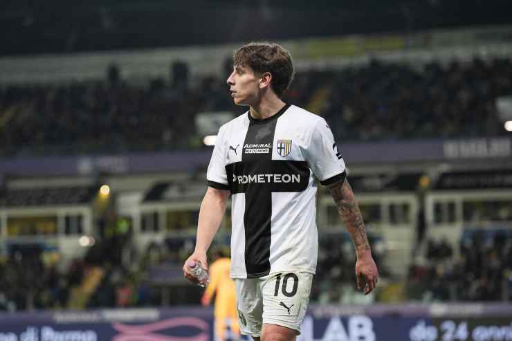 Bernabé in campo con il Parma