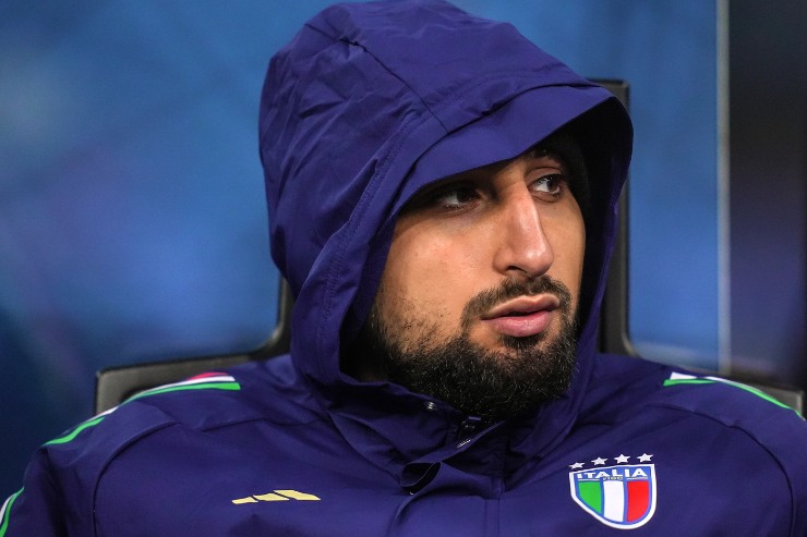 Donnarumma in panchina con l'Italia