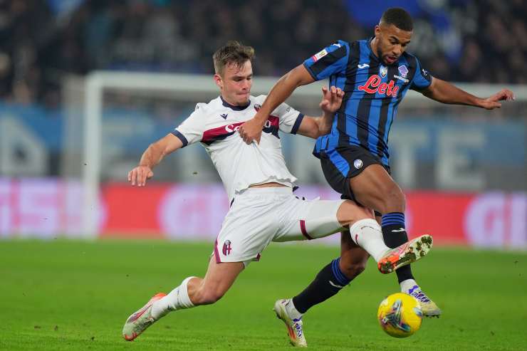 Hien in campo con l'Atalanta