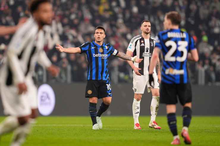 Lautaro in campo contro la Juve