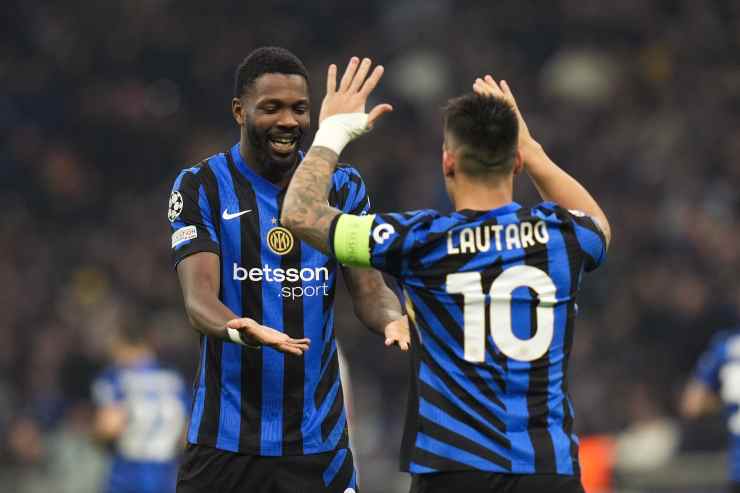 Lautaro e Thuram ridono