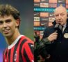 Joao Felix con la maglia del Milan e Marotta intervistato da Dazn