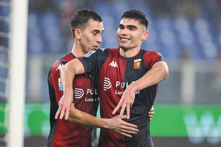 Vasquez esulta con il Genoa