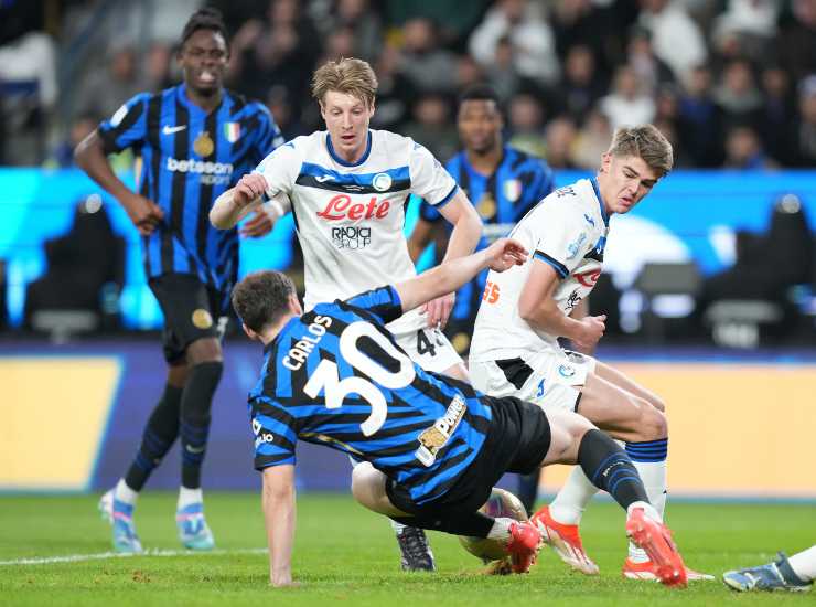 Un momento di Atalanta-Inter