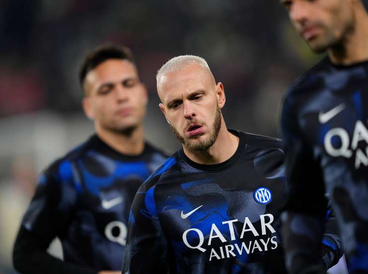 Dimarco durante un allenamento