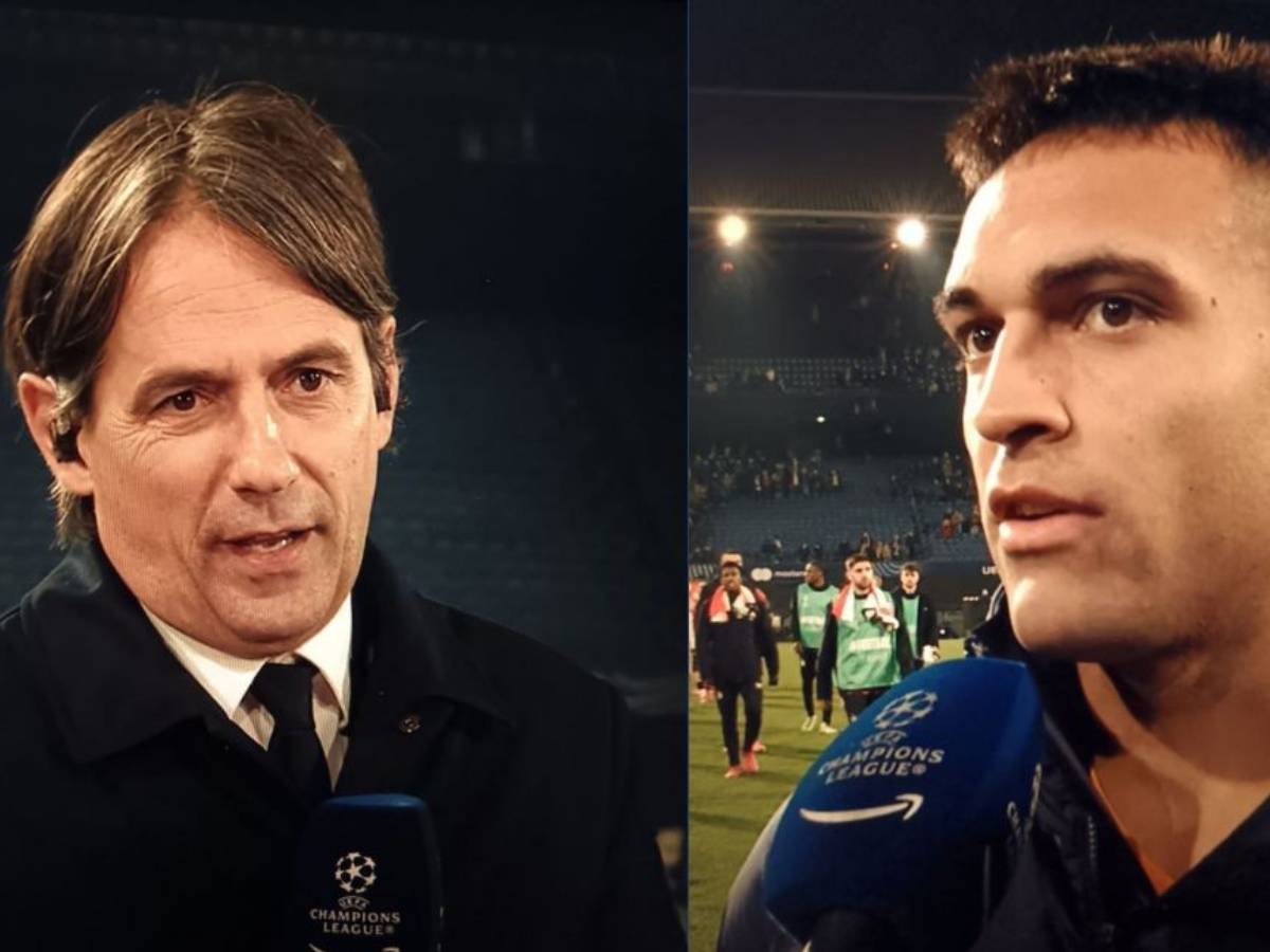 Inzaghi e Lautaro dopo Feyenoord-Inter