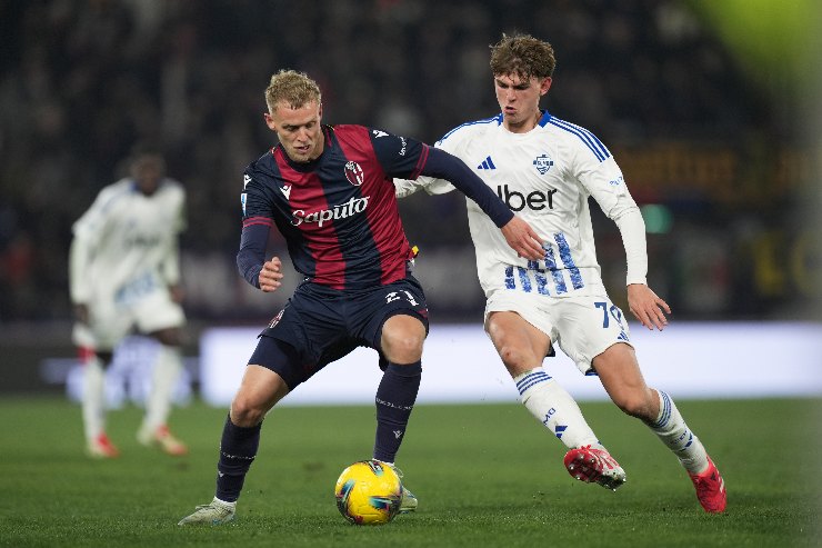 Jens Odgaard in azione con la maglia del Bologna