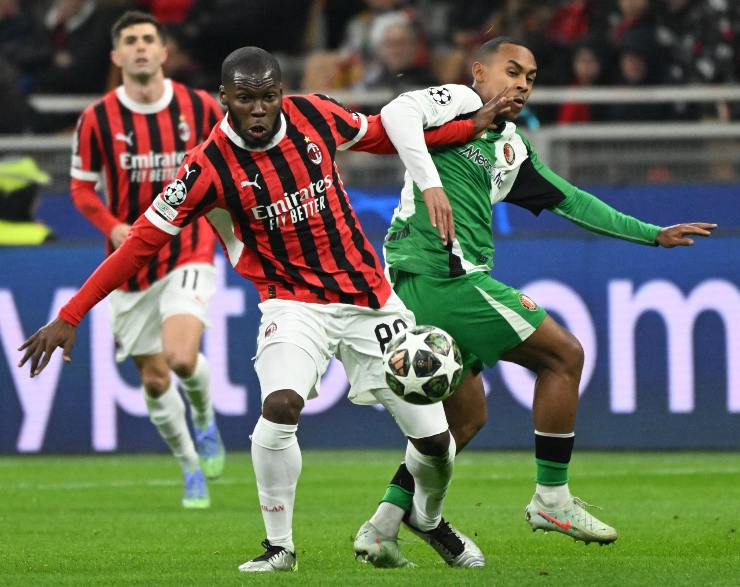 Yunus Musah in azione col Milan