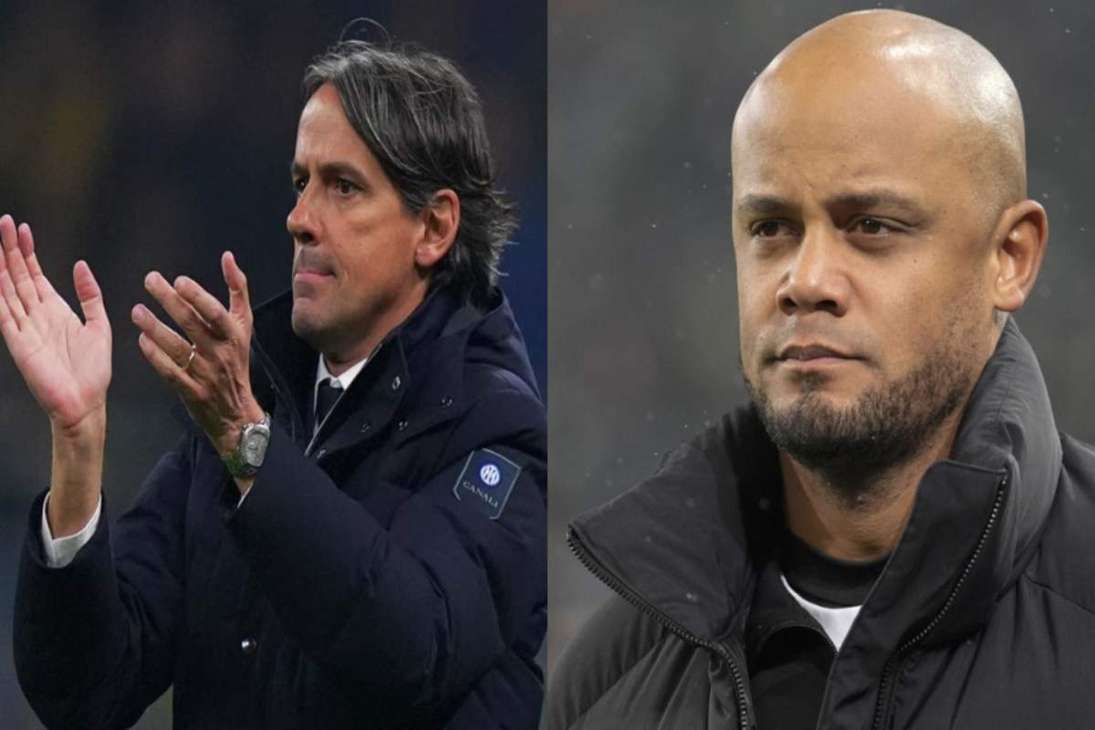 doppia immagine con Simone Inzaghi e Vincent Kompany