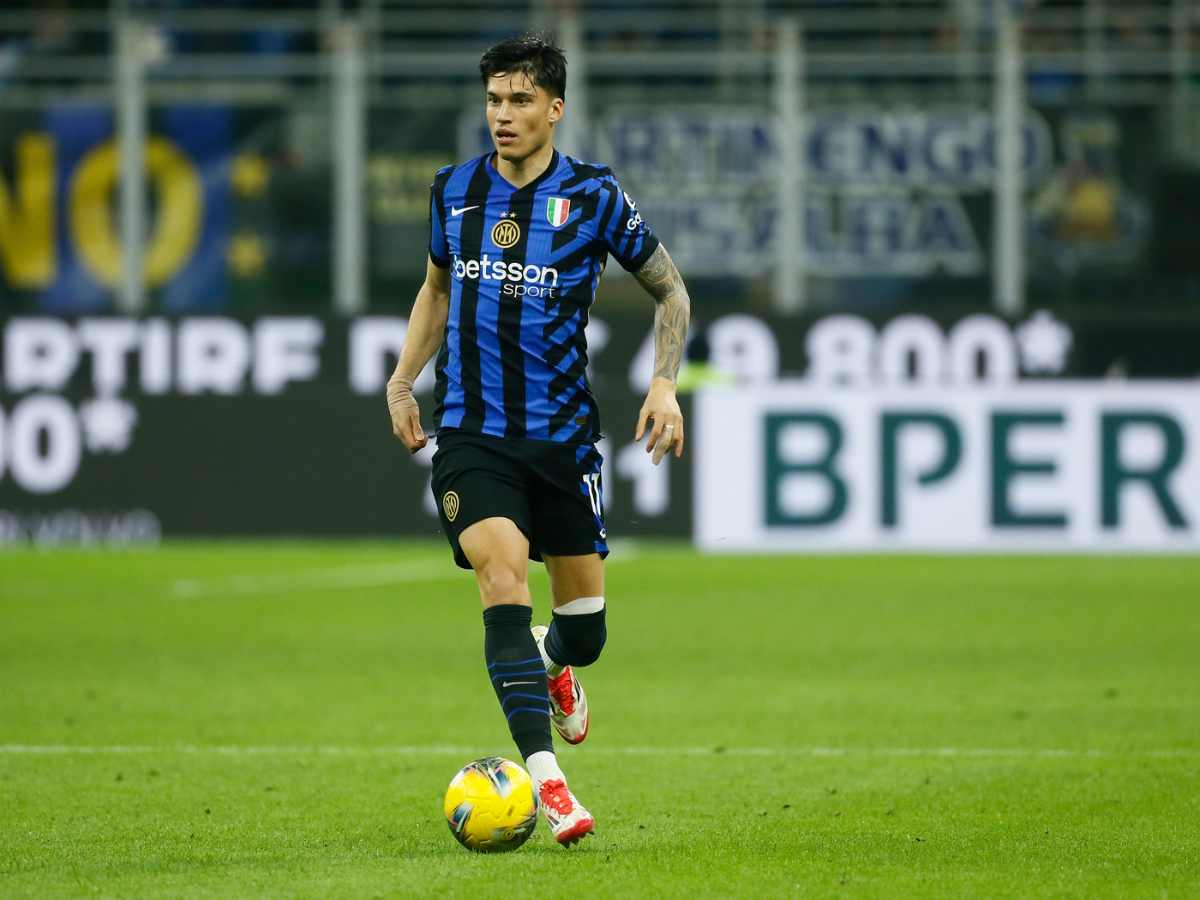 Joaquin Correa in campo con l'Inter