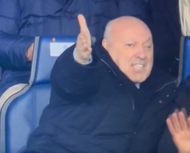 La rabbia di Marotta durante Atalanta-Inter