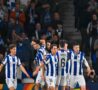 I giocatori Real Sociedad esultano dopo un gol