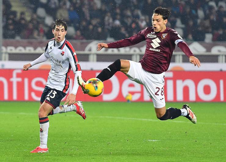 Samuele Ricci in anticipo su Miretti in Torino-Genoa